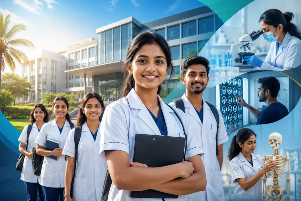 Best Paramedical College in Kerala 2026 campus with paramedical students in laboratory and clinical training